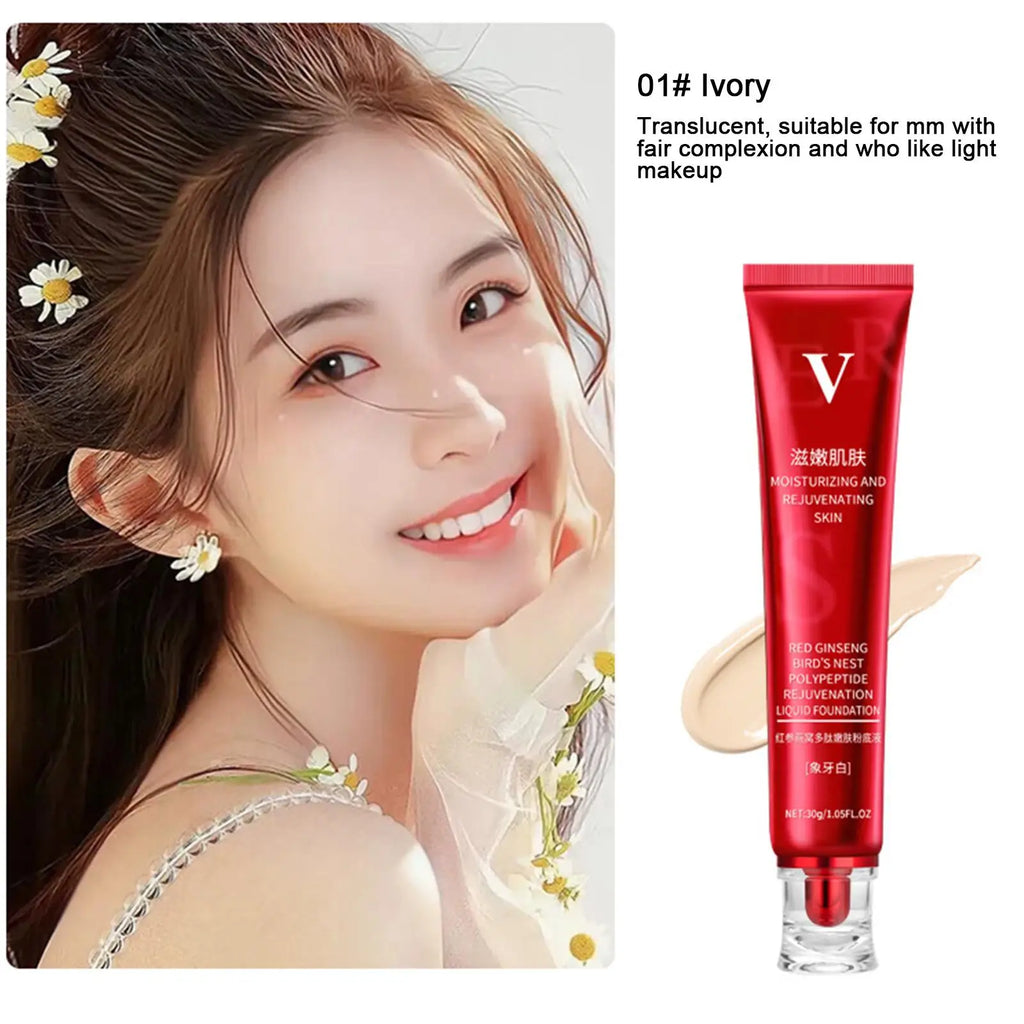 Tidesmit FV foundation high coverage concealer and oil control waterproof makeup base 30g texture close-up