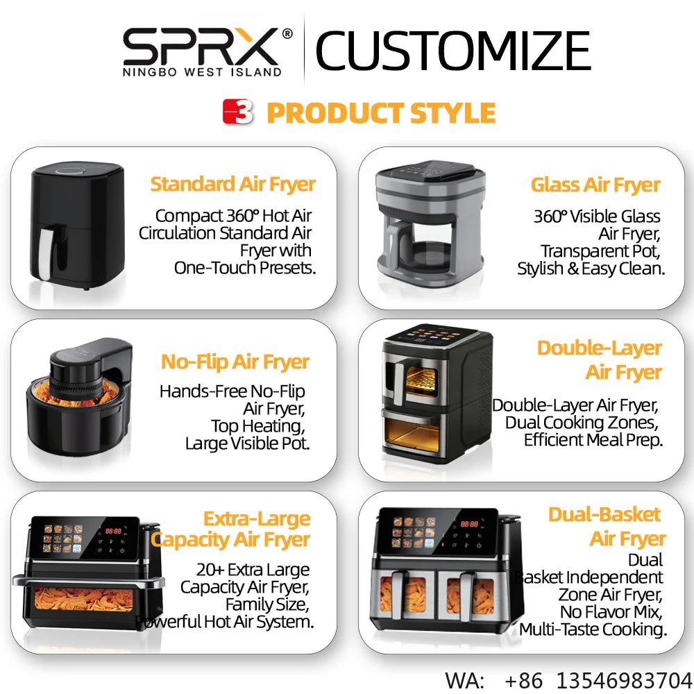 New Design 5l Electric Fryer Kitchen Oil-free Air Fryer Factory With Great Price