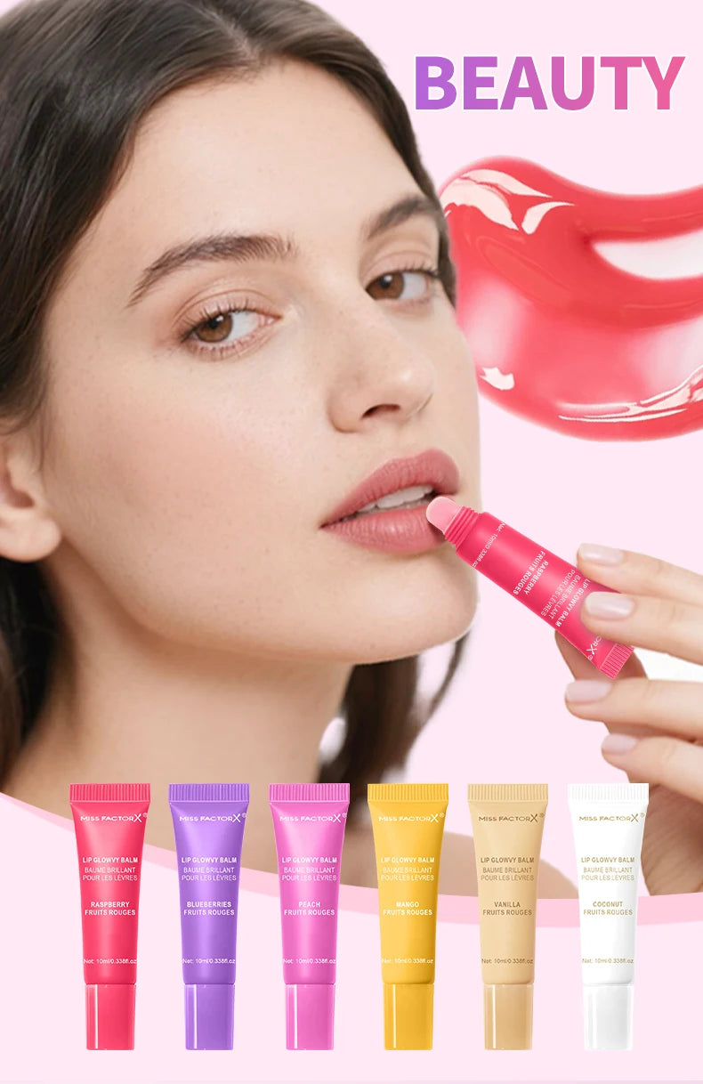 Fruit Flavored Lip Oil Set – 6-Piece Hydrating Lip Care Treatment Lip Care Tidesmit