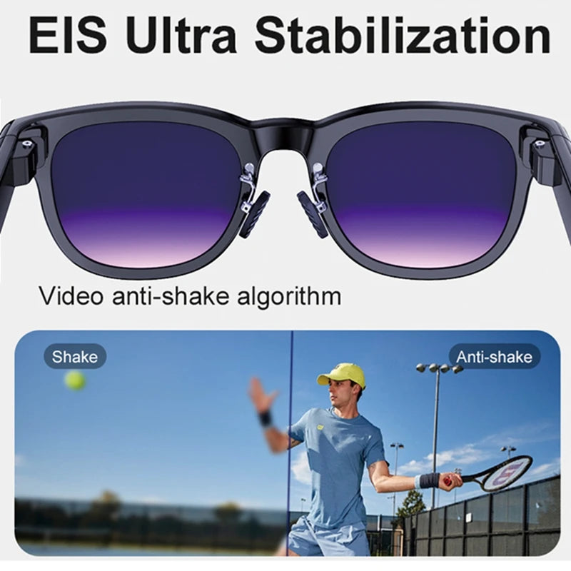 Smart Glasses with 8K Camera, Bluetooth Audio & 3-Lens Set Tidesmit