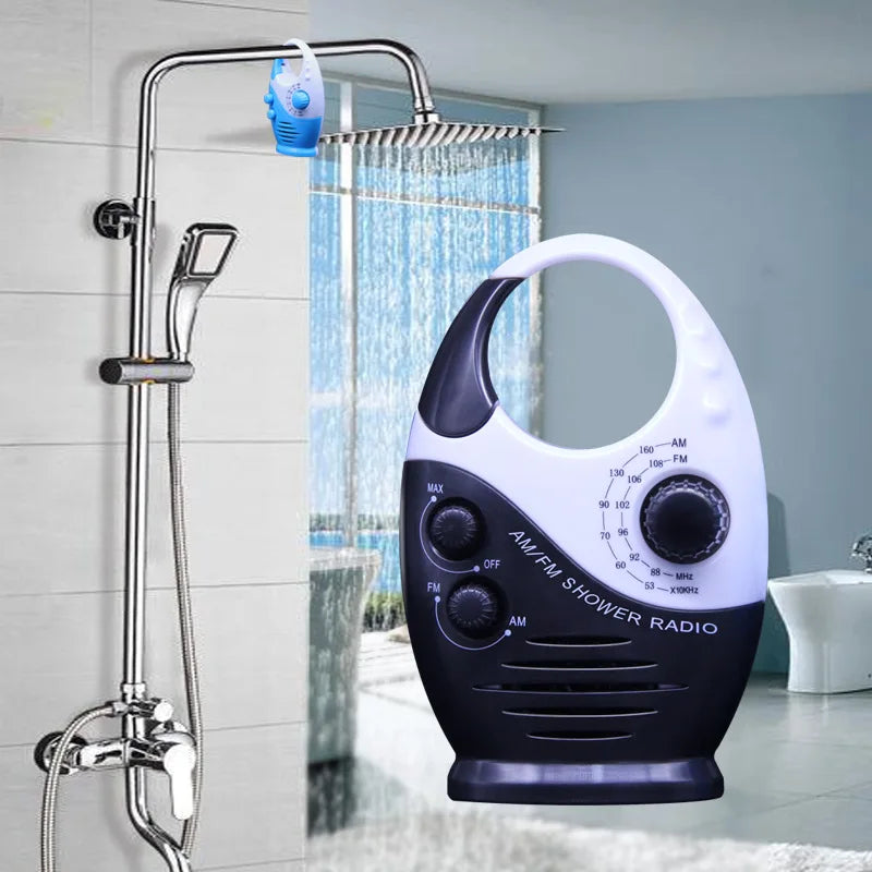 Portable Shower Radio – Waterproof Wireless Bluetooth Speaker black Tidesmit