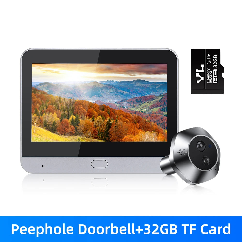 Wsdcam 1080P WiFi Video Doorbell Tuya Smart Door Bell Two Way Audio Intercom Wireless Video Peephole Camera PIR Night Vision
