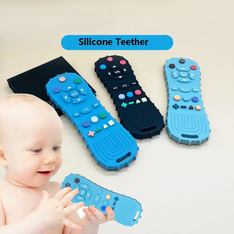Remote control teether Baby anti-feeding children's teethers Silicone environmental protection material