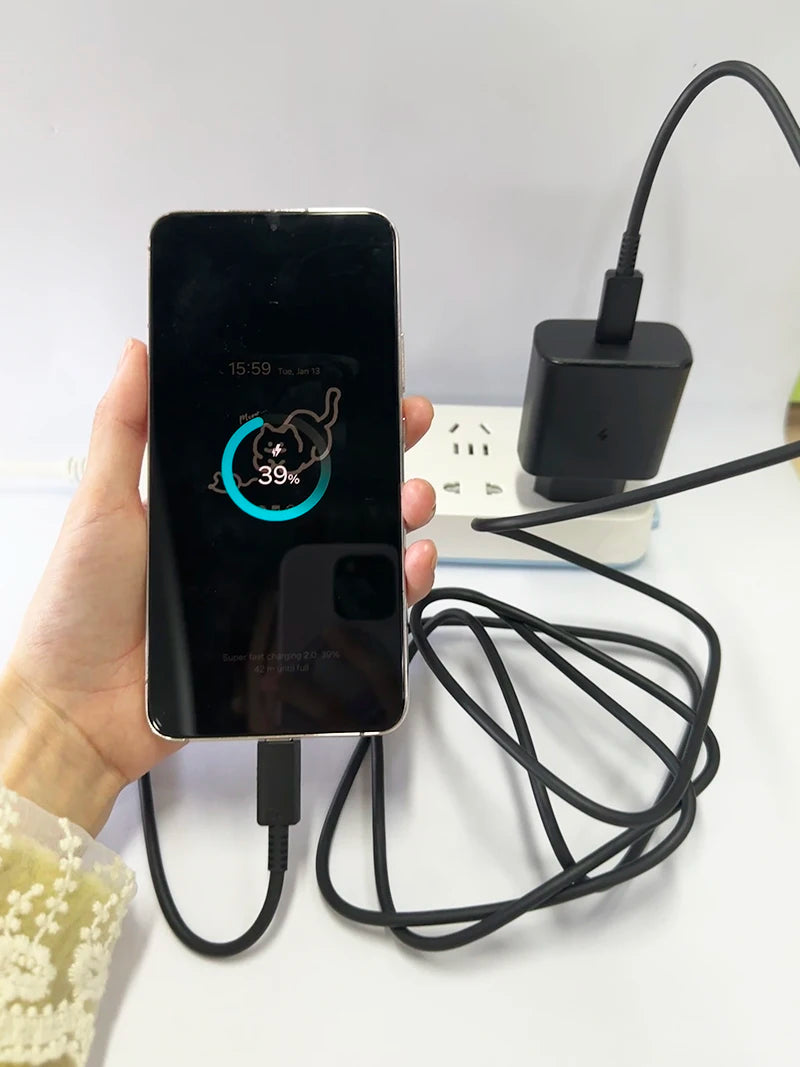Samsung 45W USB-C Fast Charger PD Adapter for Galaxy S25 S24 Tidesmit