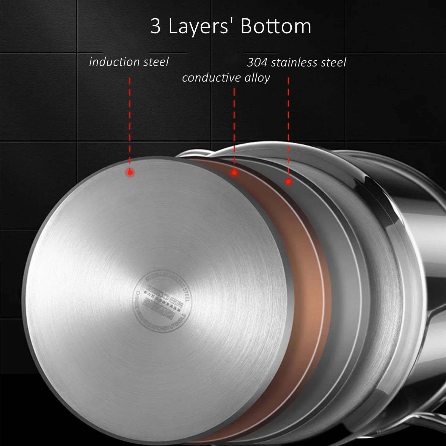 LFGB Certificated Pure 304 Stainless Steel Deep Fryer Oil Save Potato Chip Frying Pot Vegetable Noodle Stewing Pot with Strainer