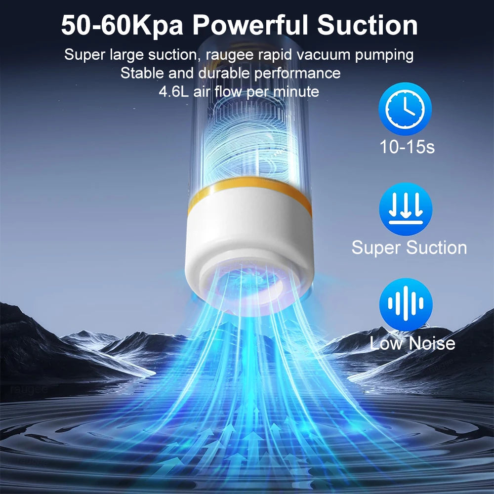 Mini Vacuum Sealer Air Pump Food Vacuum Packaging Machine Electric Vacuum Sealer Bag Automatic Sealing Rechargeable Vacuum Pump