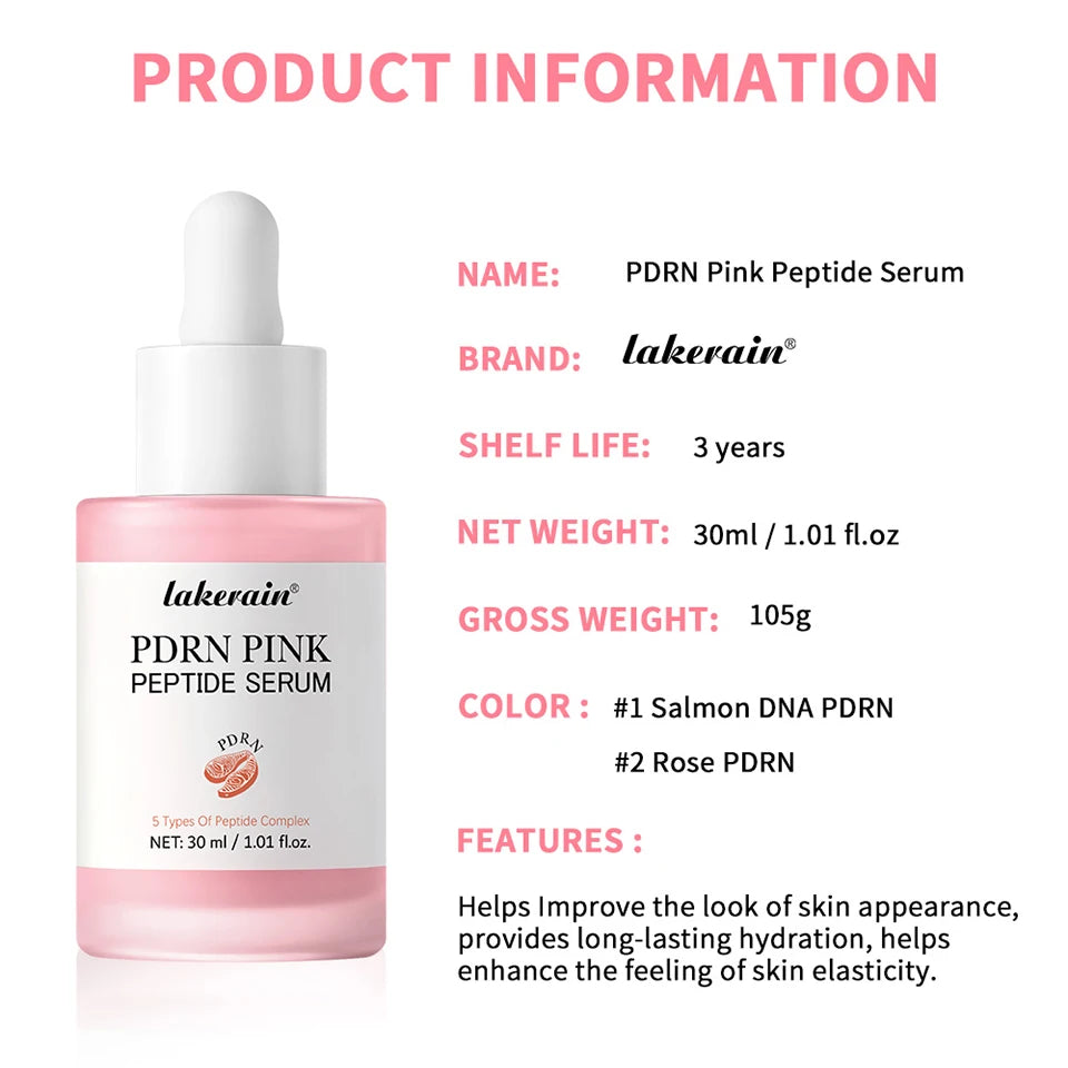 2Pcs Korean Glass Glow Skin Set, Salmon DNA PDRN Pink Peptide Serum With Niacinamide Milky Toner, Hydrating Soothing Firming Kit