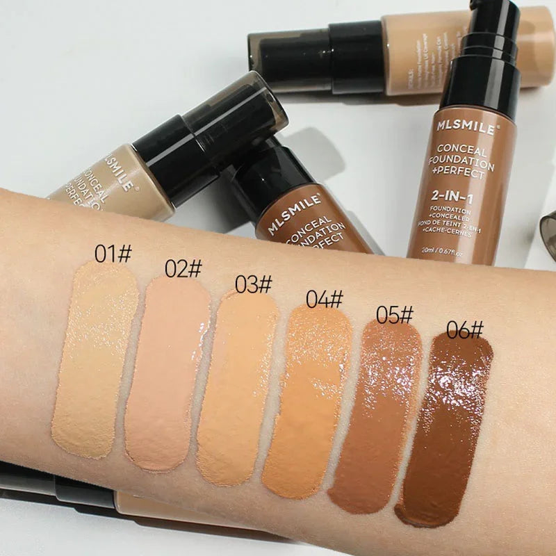Tidesmit matte liquid foundation oil control concealer texture close-up for natural long-lasting face makeup finish