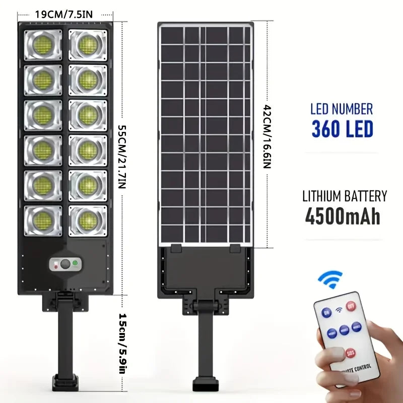 New 360LED Solar LED Outdoor Light, The Most Powerful Solar Light, Ultra Bright Solar Energy, 3Mode Light, Wide-angle Motion Sensor, Suitable For Street Lights, Courtyard Garden Decoration Lights, Outdoor Lights IP65