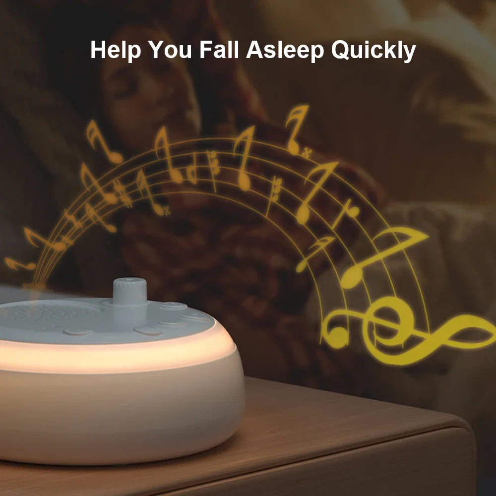 16 Soothing Sounds 15/30/60 min Timer White Noise Machine Mini Baby Sleep Machine Built-in Night Light for Baby Kids Adults