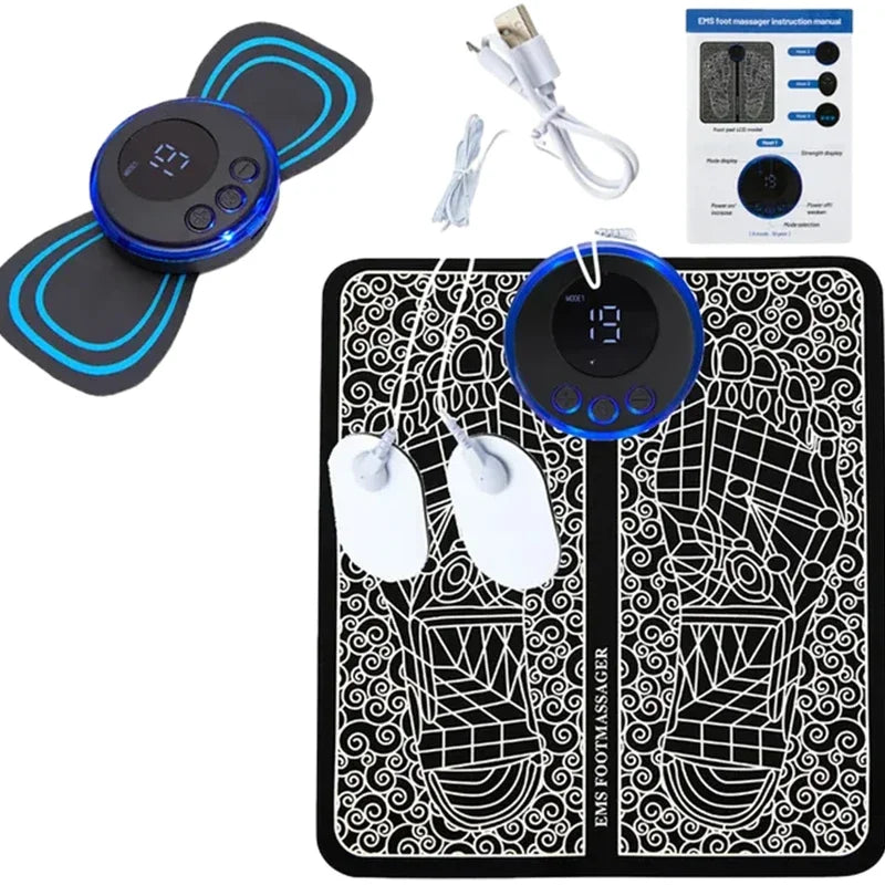 EMS Neck Massager - Portable Electric Pulse Pain Relief Patch Relaxation Treatment H Tidesmit