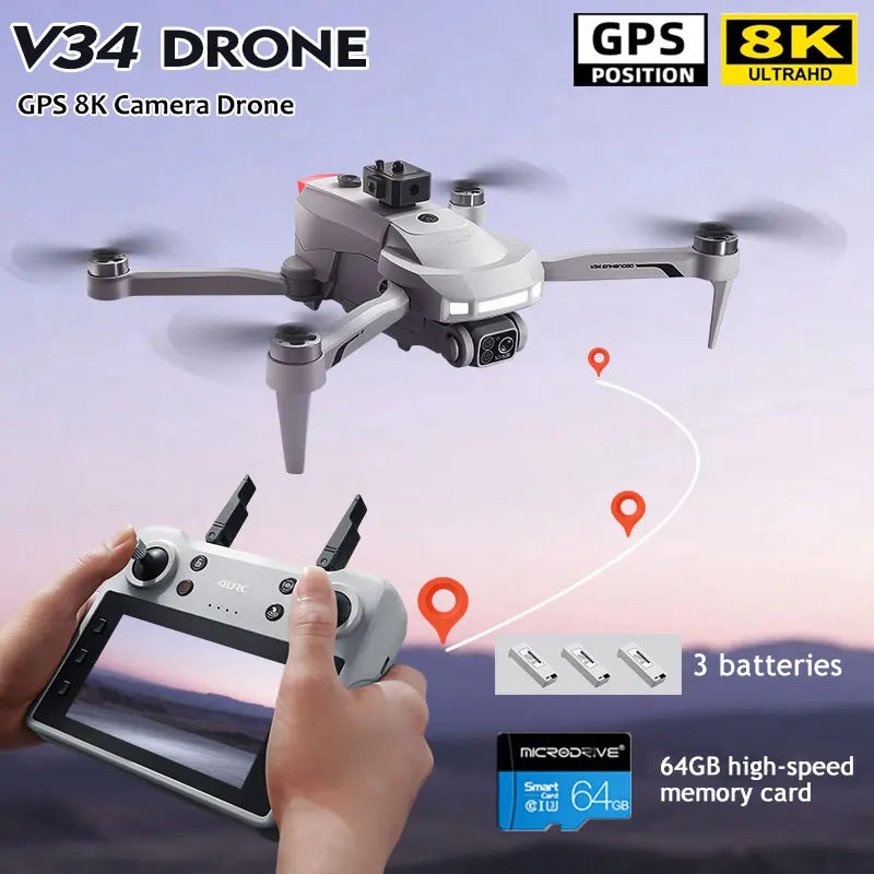 GPS Drone with 4K Camera - Foldable Brushless Quadcopter | Tidesmit Tidesmit