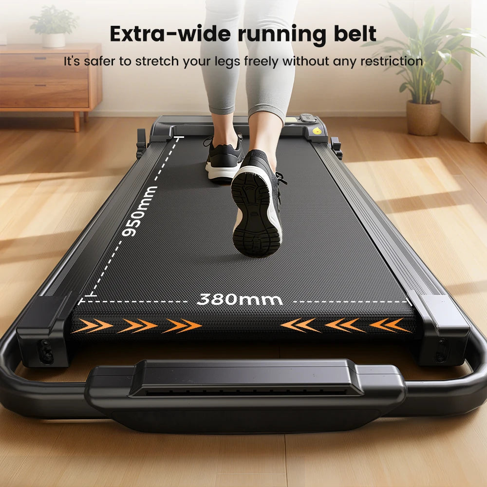 Formill FT51/FT50/FT52 Treadmill 2 In 1 Walking Running Treadmill 0.75-2.5HP Foldable Under Desk Treadmill38*95cm Running Area With Armrest LED Display Oil Drip Hole Indoor Home Gym Exercise Machine