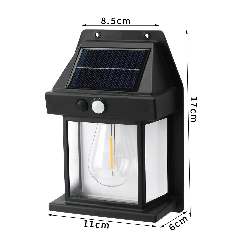 Solar Wall Light Outdoor Waterproof Motion Sensor Lamp Garden Decor Light for Porch Pathway Patio Yard Decorative Lighting