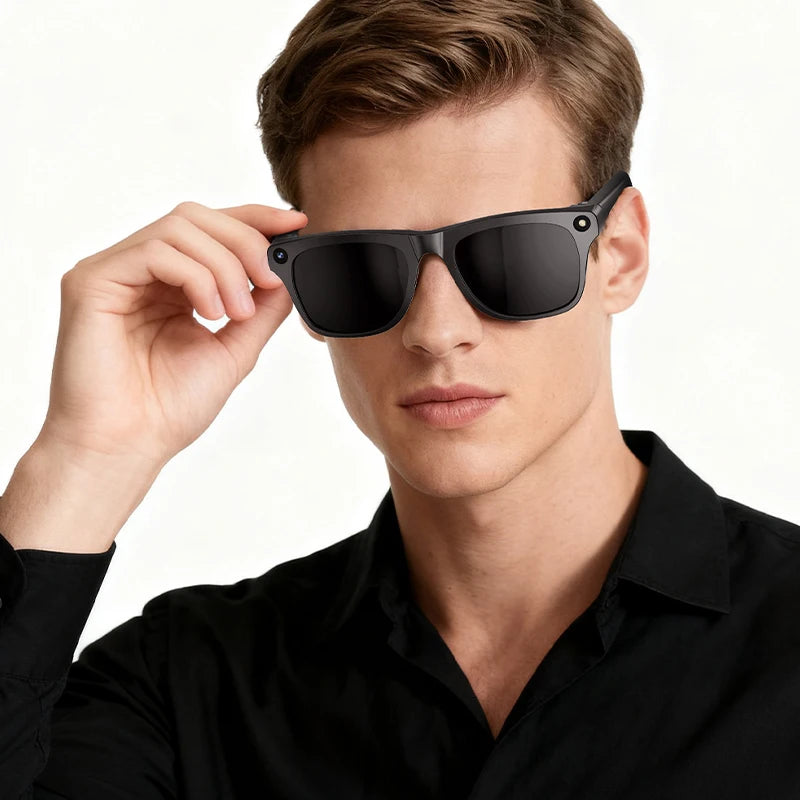 AI Smart Glasses with Camera & Translator - Black Frames by Tidesmit Tidesmit