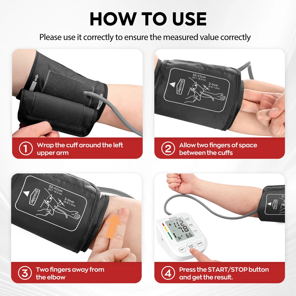 Blood Pressure Monitor 2005 Tensiometer Upper Arm Automatic Digital BP Measuring Device 2005-1 Pulse Heart Rate Monitor