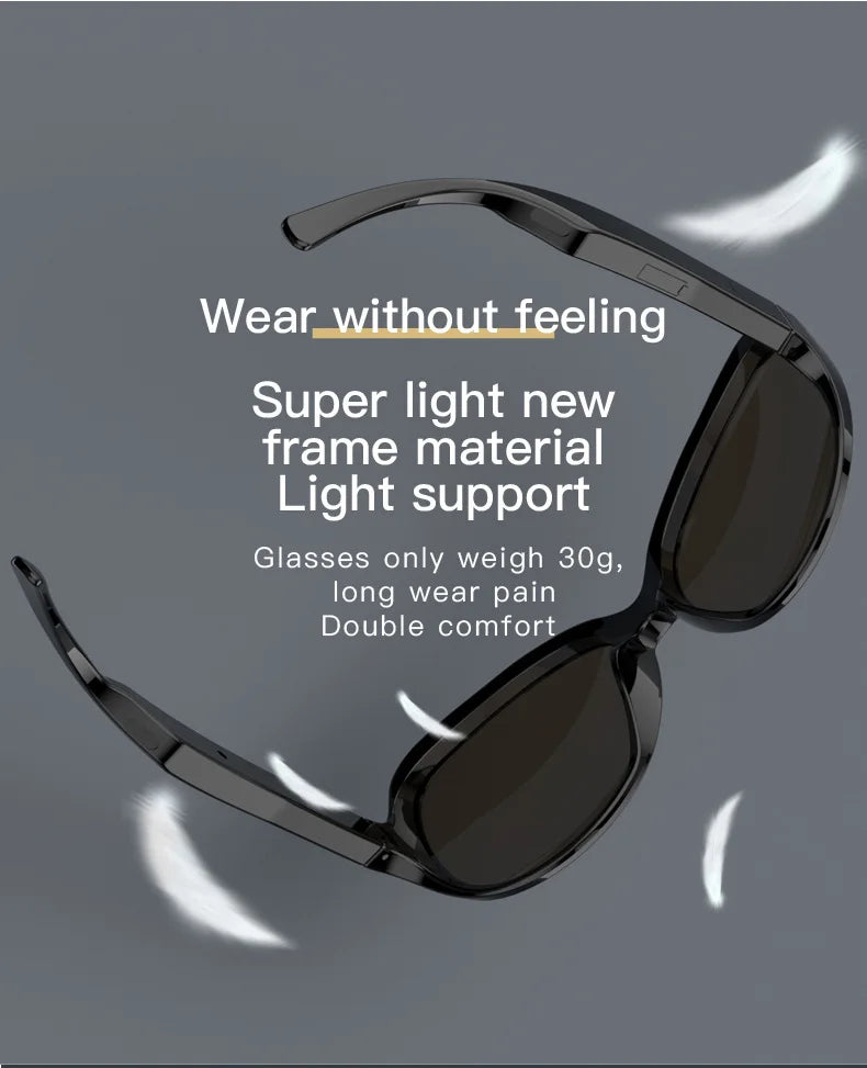 Smart Bluetooth Sunglasses with Spatial Audio and UV Protection Tidesmit