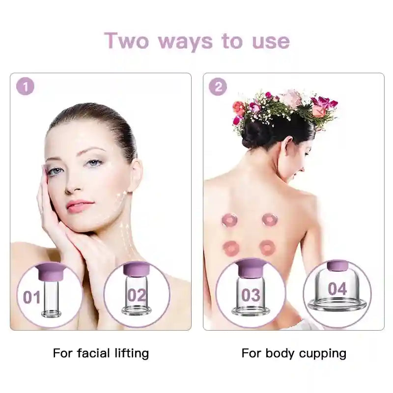 Facial Cupping Set for Skin Lifting and Anti-Wrinkle Massage Therapy Eye Massage Instrument Tidesmit