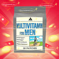 Multivitamin for Men Transdermal Patch, Containing Vitamins A, B6, B12, Zinc, Calcium, and Vitamin D 30 Patches