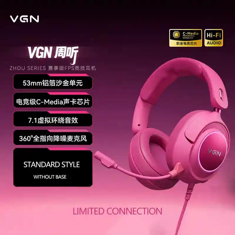 Tidesmit Wireless Gaming Headset – Low Latency Over-Ear PC Audio zhou -red Tidesmit