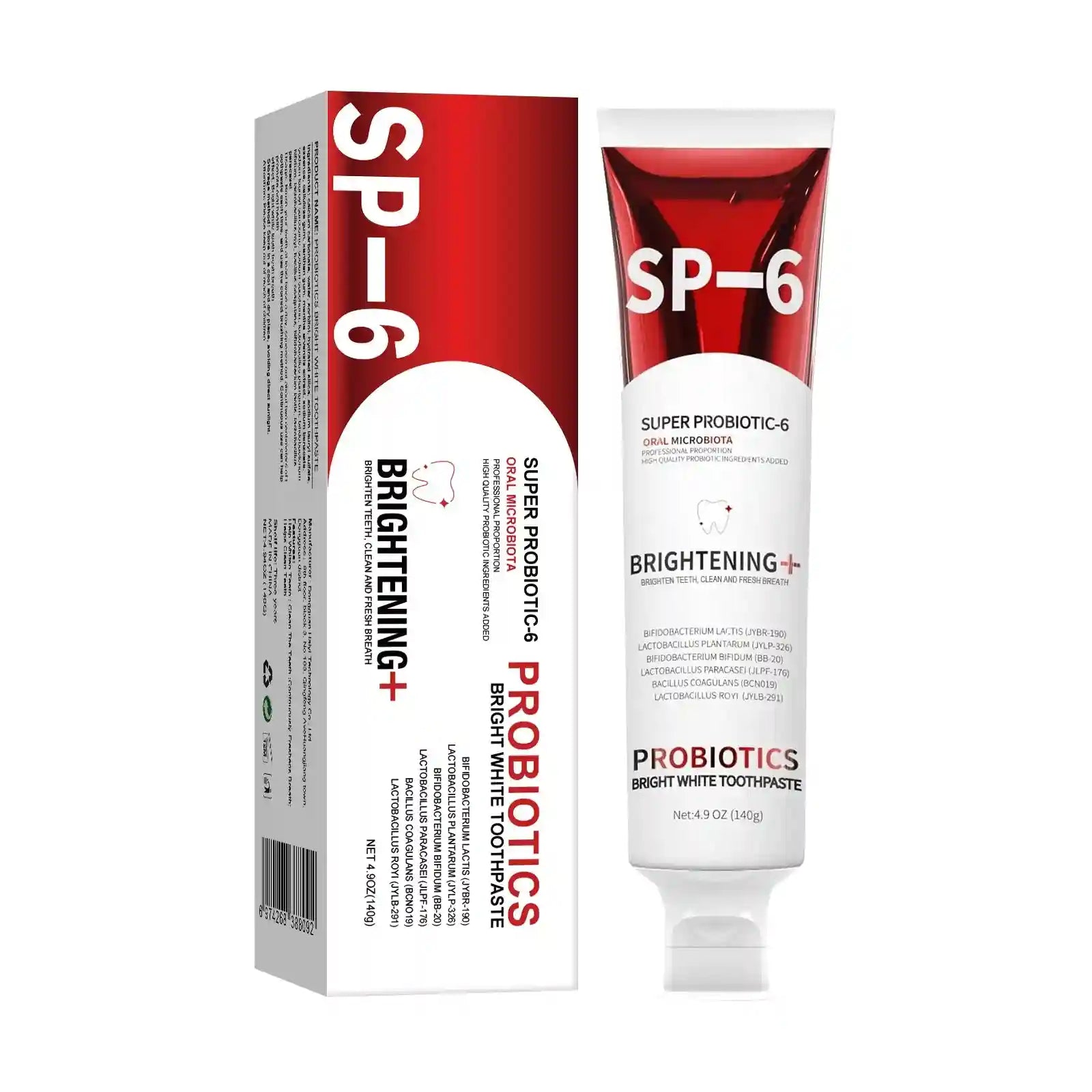 Tidesmit 140g SP-6 Probiotic Teeth Whitening Toothpaste for Plaque Removal and Fresh Breath Oral Care