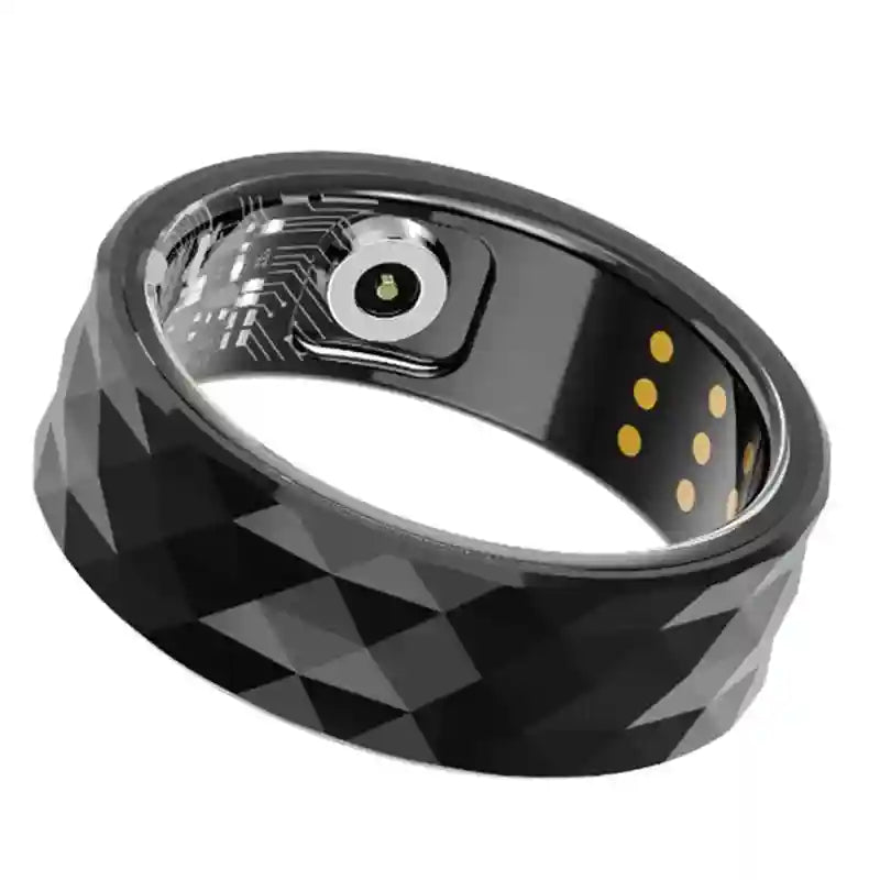 B29C-R12M Smart Ring Men Women Heart Rate And Multi-Sport Mode Fitness Ring IP68 Sleep Monitor Smart Ring 20 19.8Mm Black 2019.8mm Tidesmit
