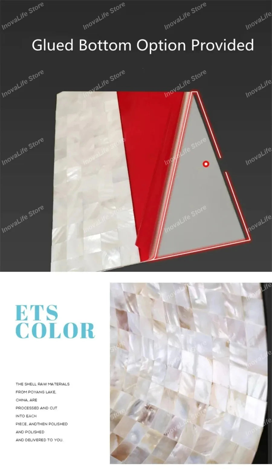 30x30CM Natural Shell Mosaic Tiles Sheet Mother of Pearl Wallpaper Tile Sticker Kitchen Backsplash Bathroom Shower Decorative