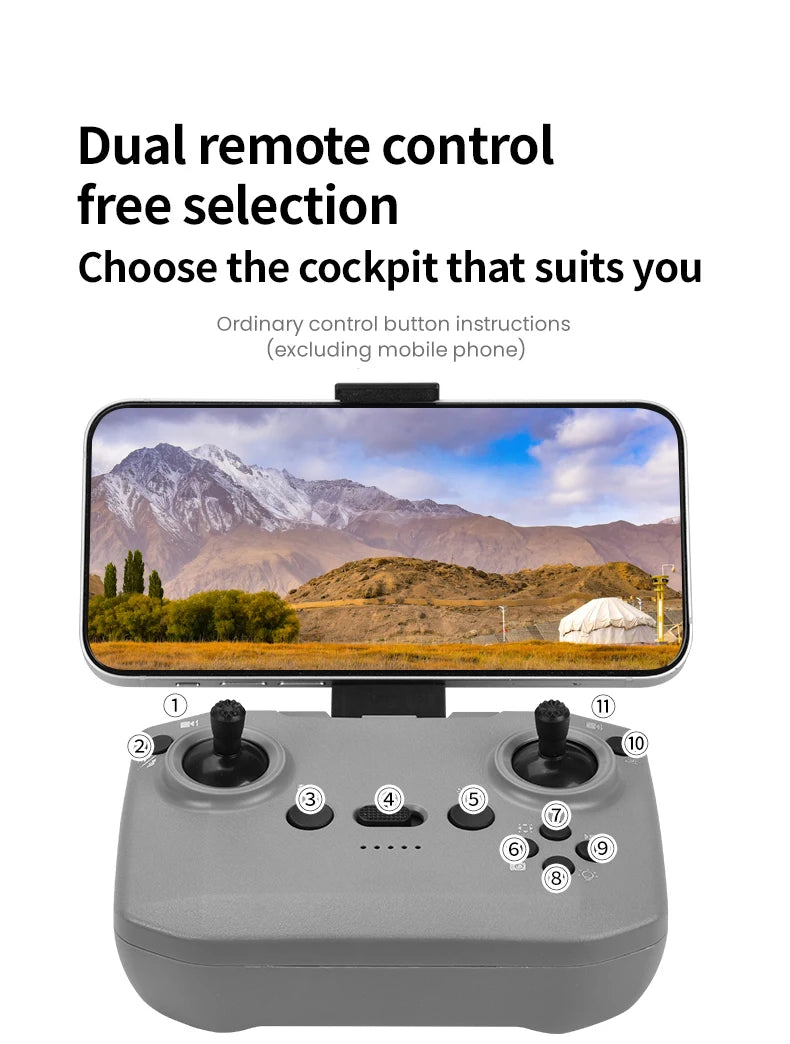 Foldable Camera Drone with HD FPV and Obstacle Avoidance - Gray Tidesmit