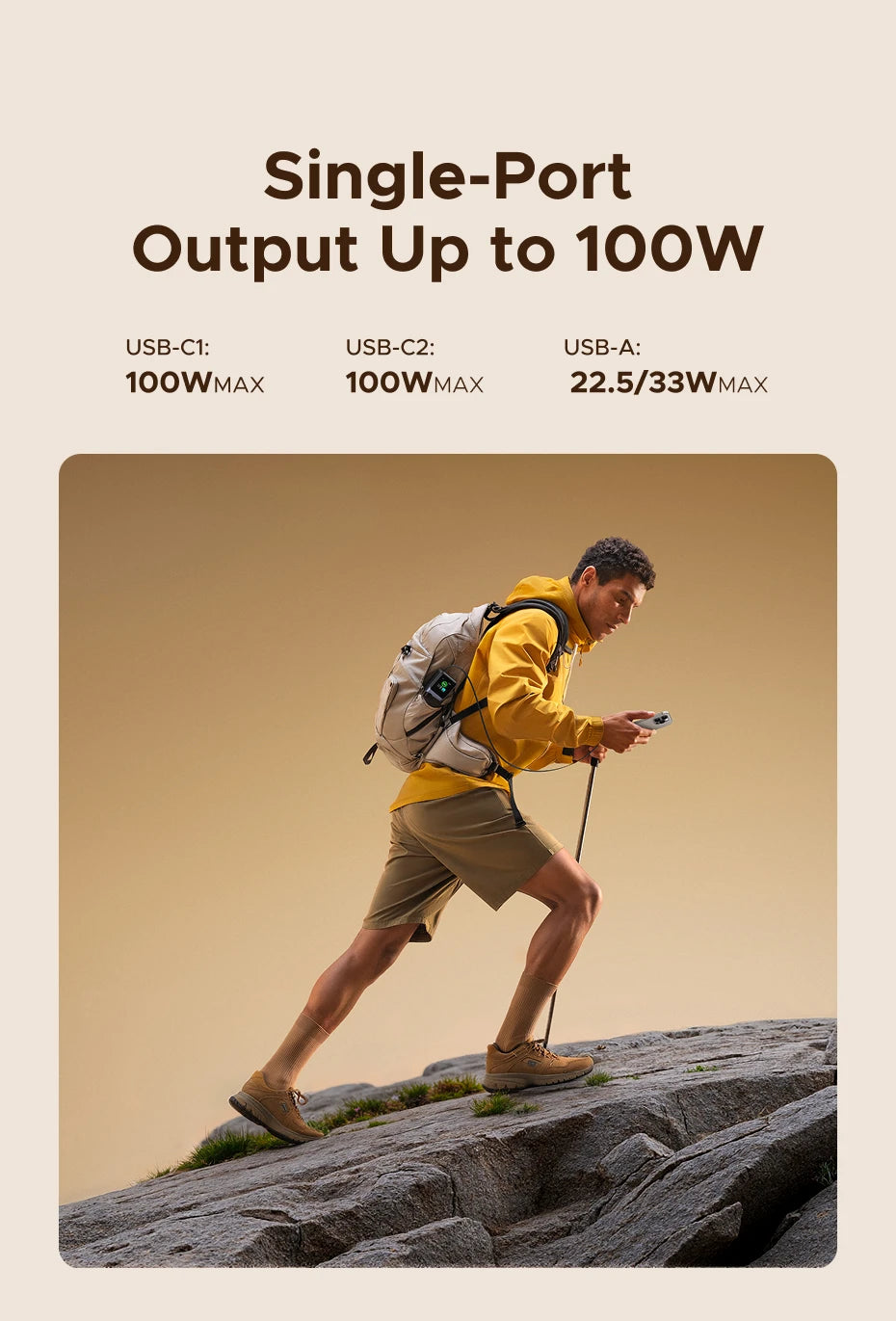 Portable Power Bank 165W 20000mAh PD3.0 Fast Charger for Laptops Tidesmit