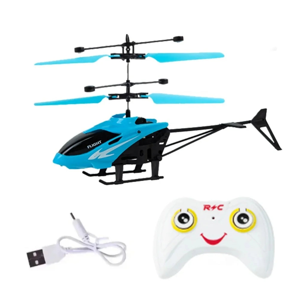 Mini RC Drone for Kids - Rechargeable Remote Control Helicopter Blue Tidesmit