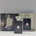 Amouage Boundless men’s EDP: a luxury woody, spicy fragrance in a bold, elegant rectangular glass bottle with box set.