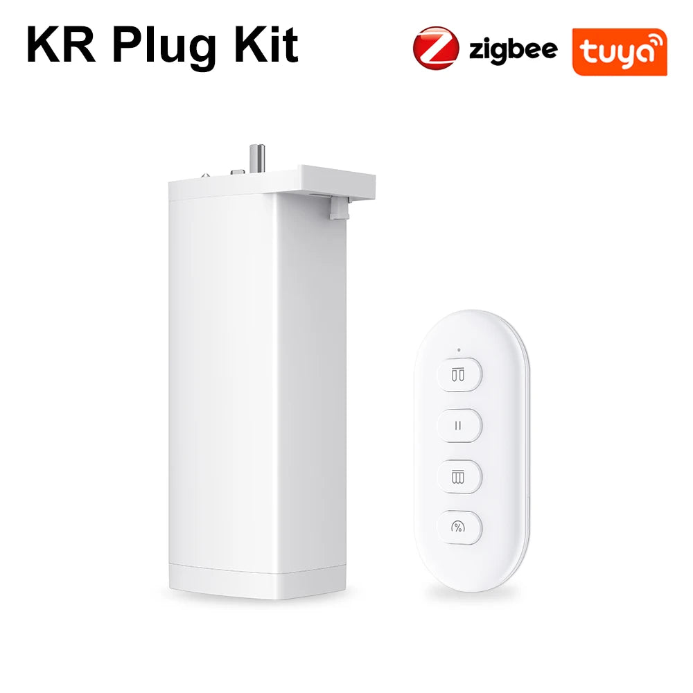Smart Curtain Motor WiFi Zigbee Silent Electric Track - Tidesmit KR Plug (Zigbee) Tidesmit