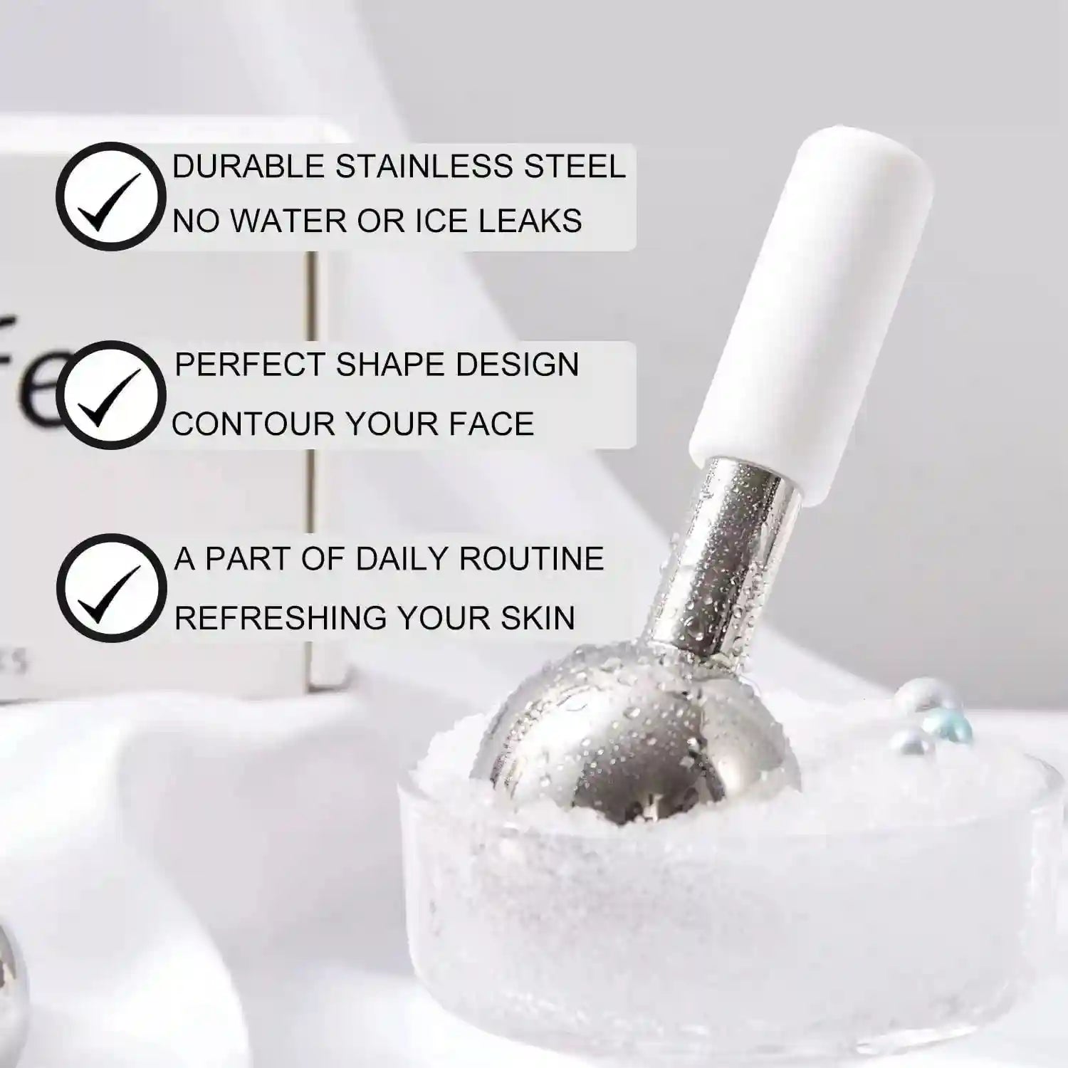 Ice Globe Facial Massager – 360 Rotating Cold Roller by Tidesmit Eye Massage Instrument Tidesmit