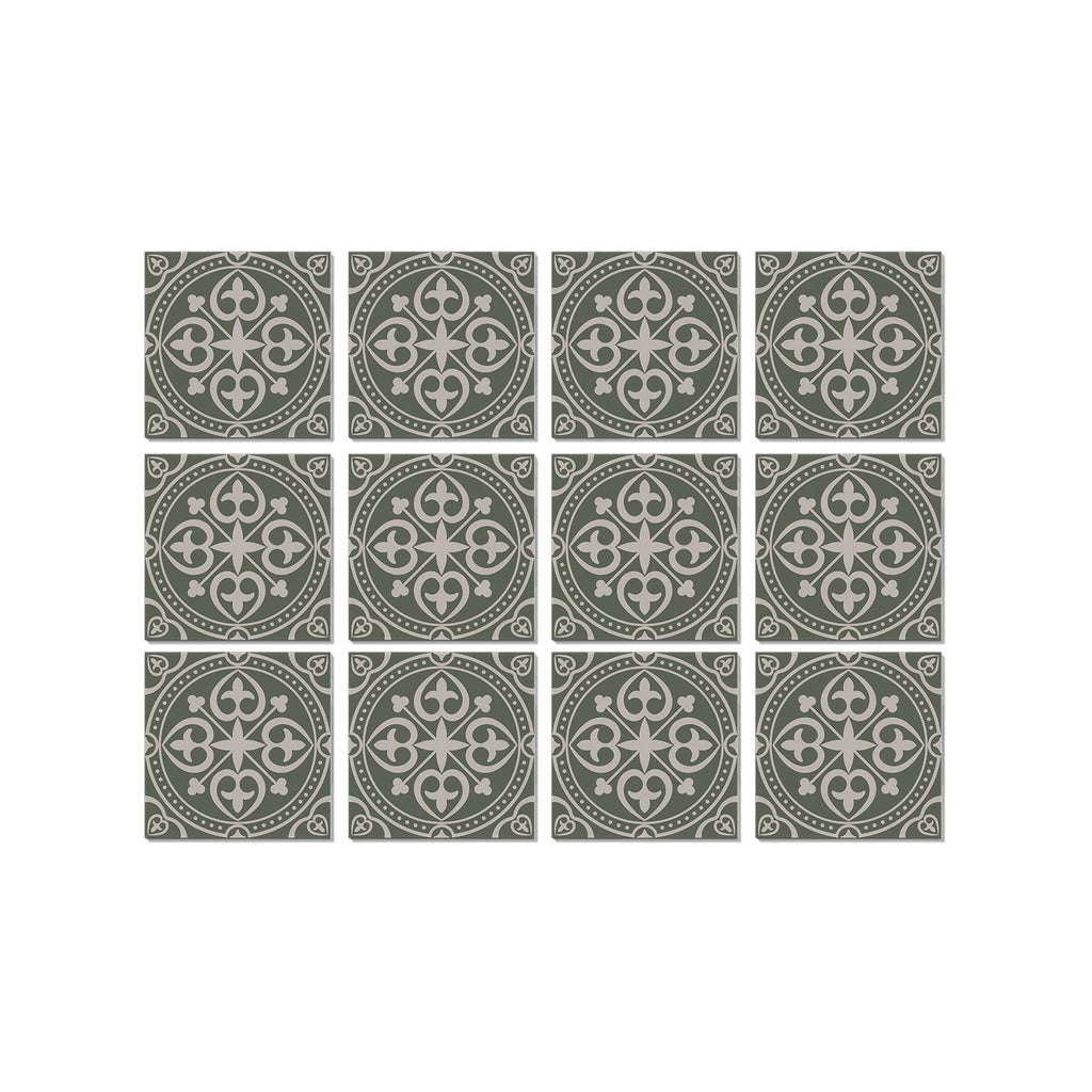 15x15cm Moroccan Style Peel and Stick Tile Stickers, Self Adhesive Waterproof Wall Decor for Kitchen Bathroom (ART Series)