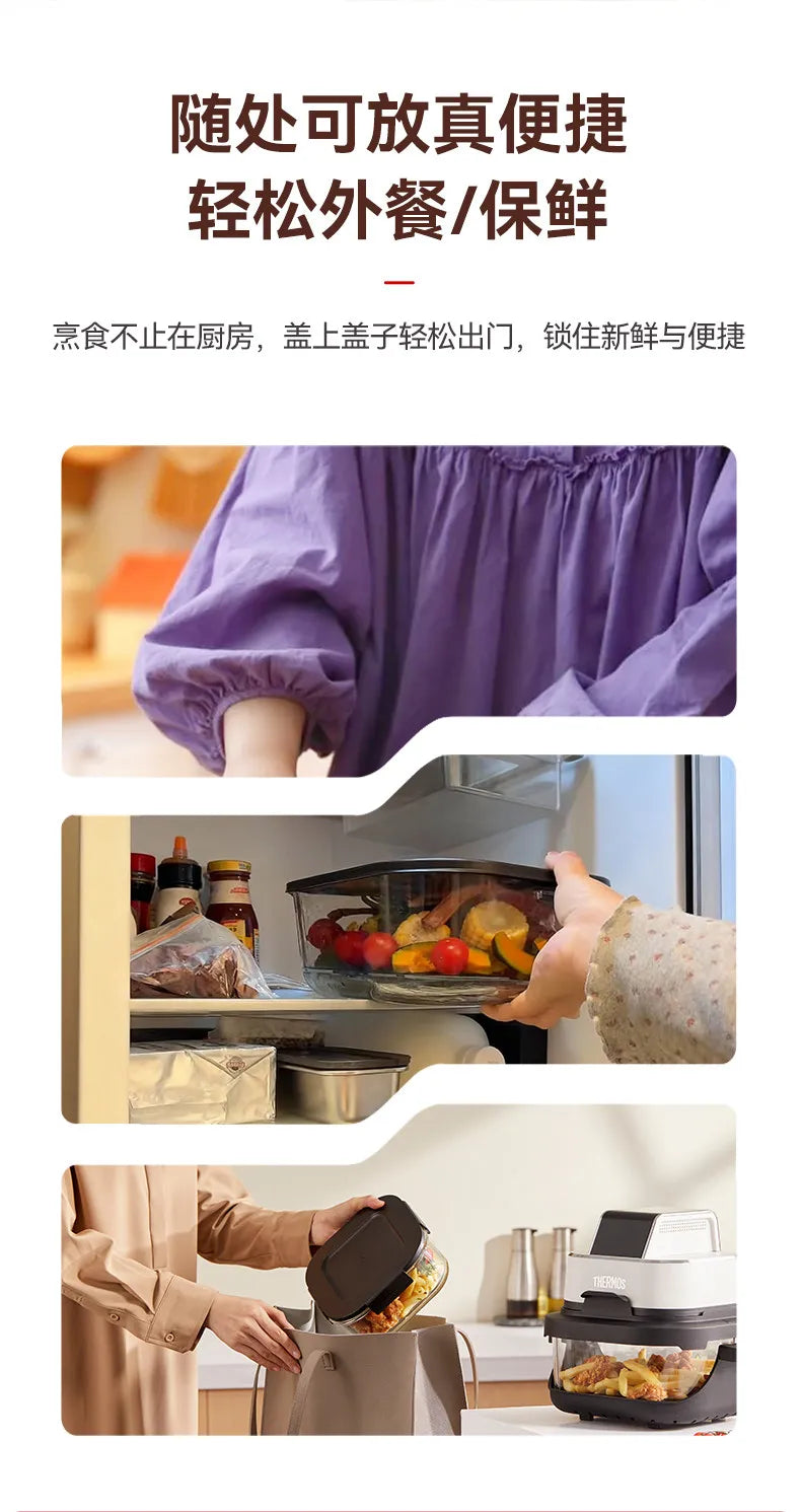 Air fryer household 2026 new small visual borosilicate glass large-capacity frying and baking machine