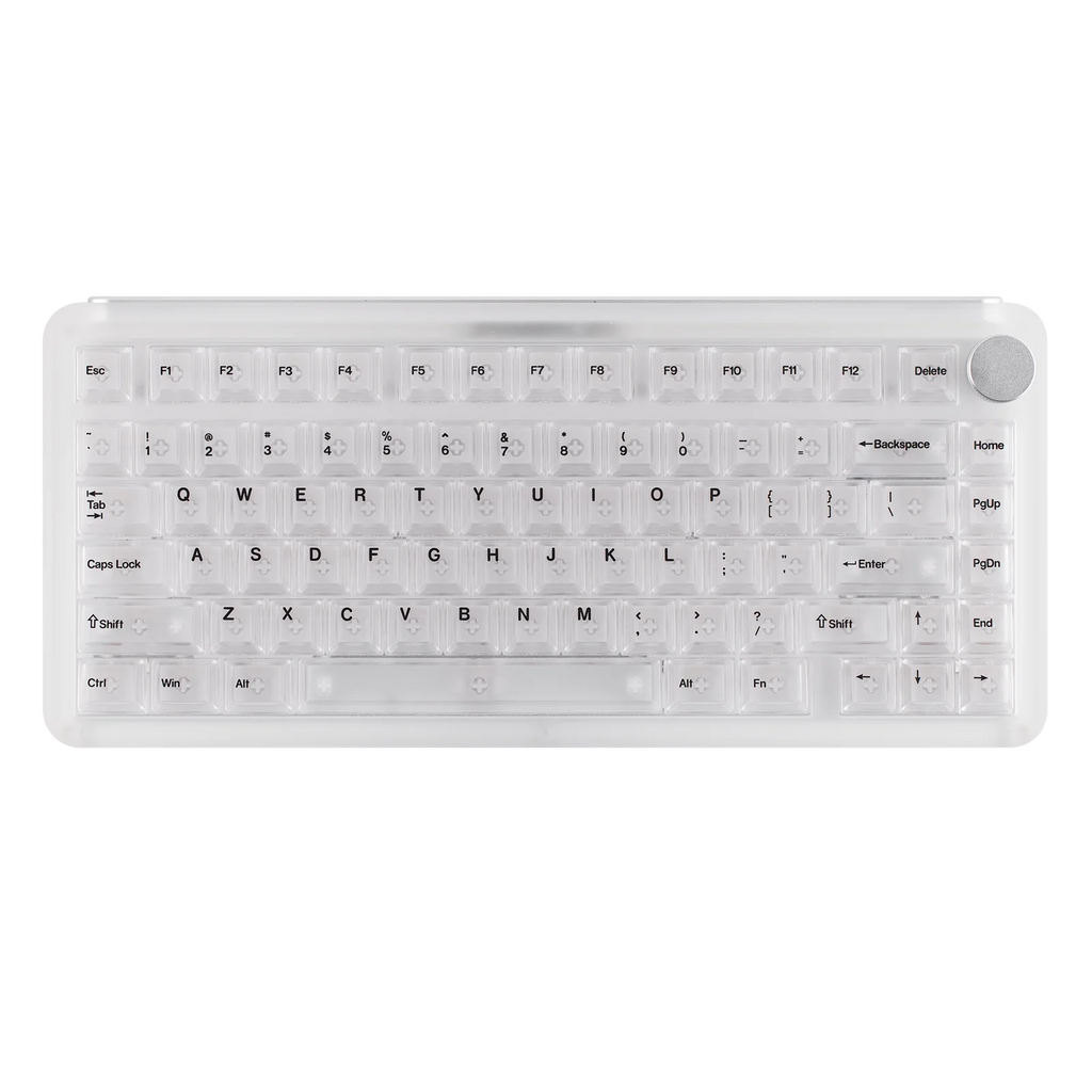 KiiBOOM Phantom81 V4 75% ANSI US Layout Tri-mode Wireless Acrylic Semi-Translucent Mechanical Keyboard with Shine Through Keycap