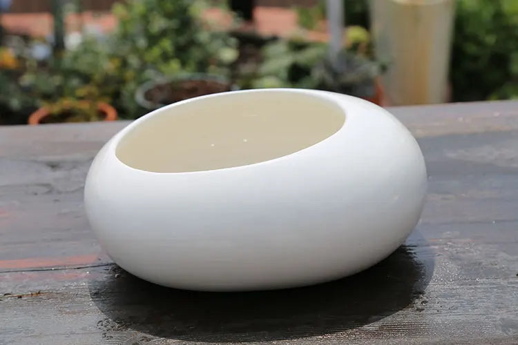 Oval Ceramic Succulent Pot Garden Supplies Balcony Flowerpot Plant Pot Garden Pots Planters Landscaping Potted Plant Flower Pots