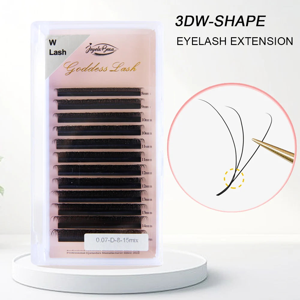 W Style Premade Volume Fans - Professional Faux Lashes by Tidesmit False Eyelashes 3DW Tidesmit