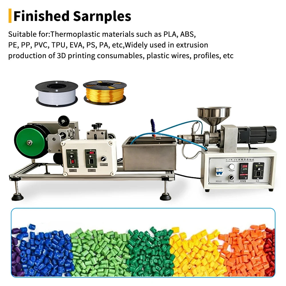Desktop 3D Filament Extruder Production Line 0.5kg/h for PLA/ABS Filament Making at Home & Workshop