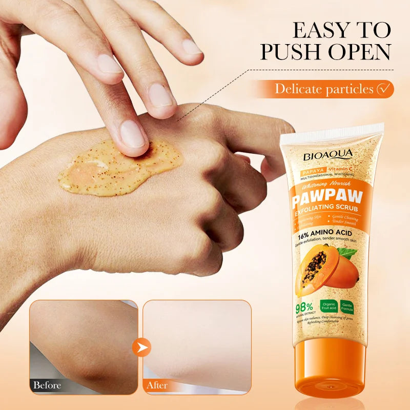Papaya Vitamin C Exfoliating Scrub - Deep Cleansing Natural Skincare Scrubs Treatments Tidesmit