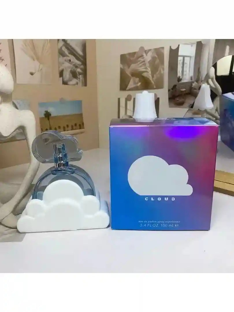 Ariana Cloud 100ml Eau de Toilette: women's perfume in a signature white cloud bottle with purple iridescent packaging.