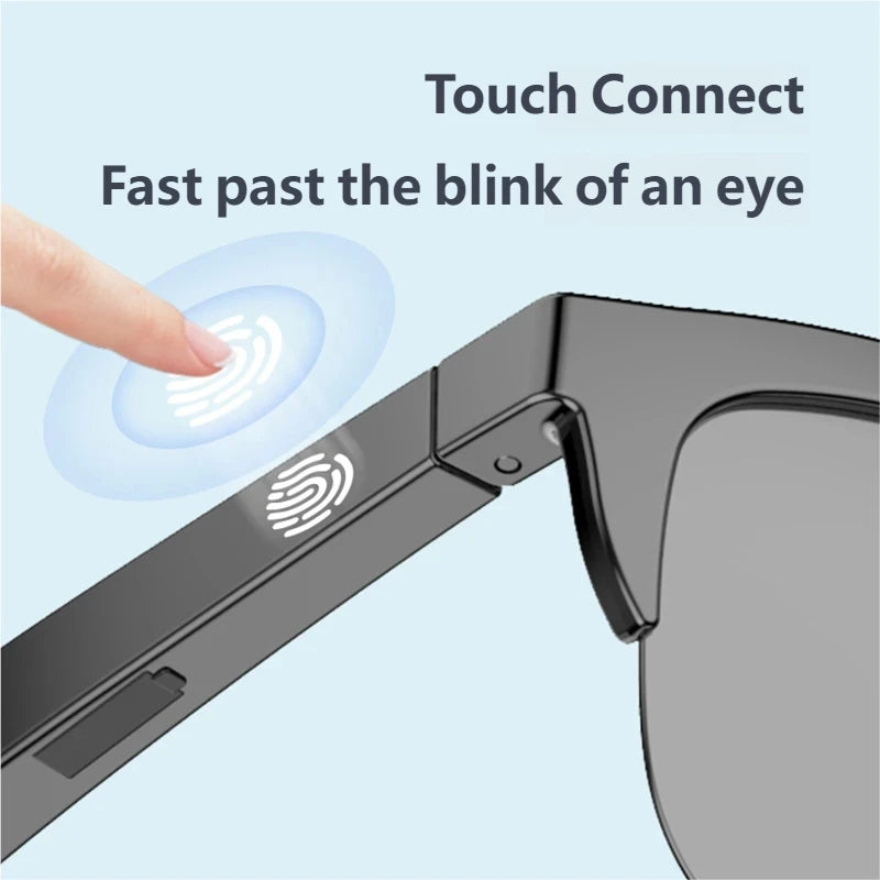 Bluetooth Smart Glasses with Spatial Audio - Black Matte Finish Tidesmit