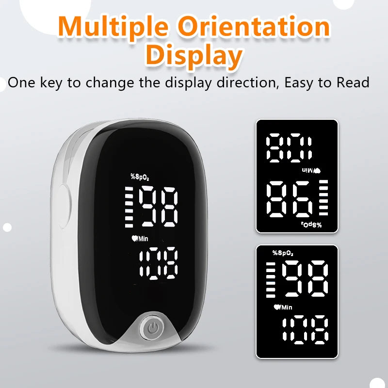 Oximeter Portable Fingertip Pulse Blood Oxygen Saturation Monitor With LED Display Fingertip Oximeter Testing SpO2 Health Care