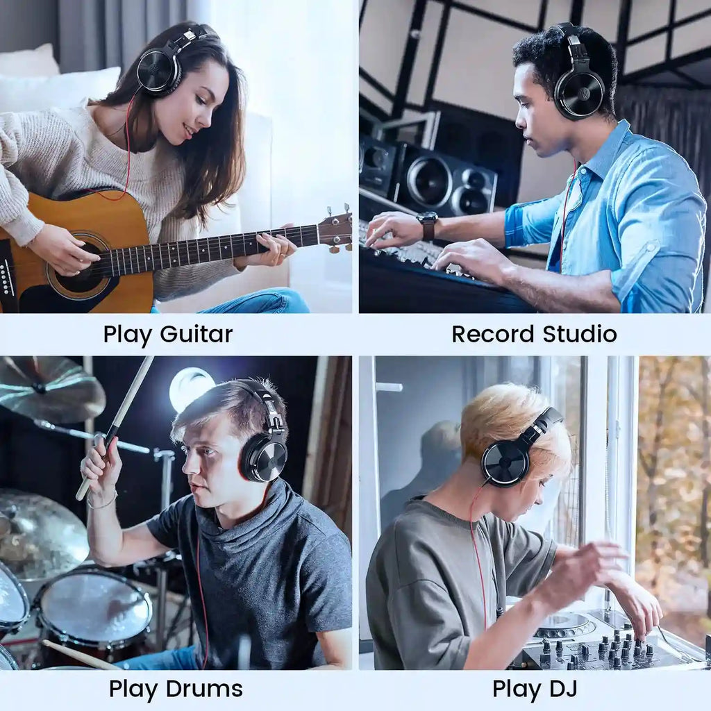 Wired Over-Ear Studio Monitor Headphones with Mic - Tidesmit Pro 10 Tidesmit