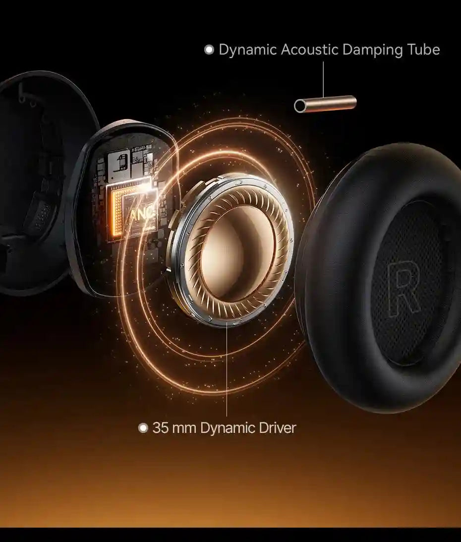 Wireless Noise Cancelling Headphones: 100Hr Playtime - Over-Ear ANC Tidesmit