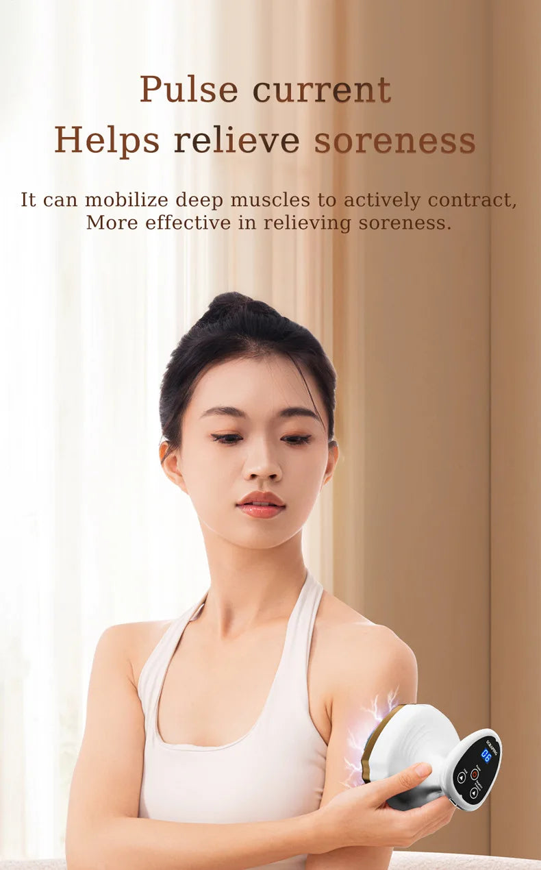 Electric Gua Sha Massager: Heated Cupping Therapy Tool for Home Spa Relaxation Treatment Tidesmit