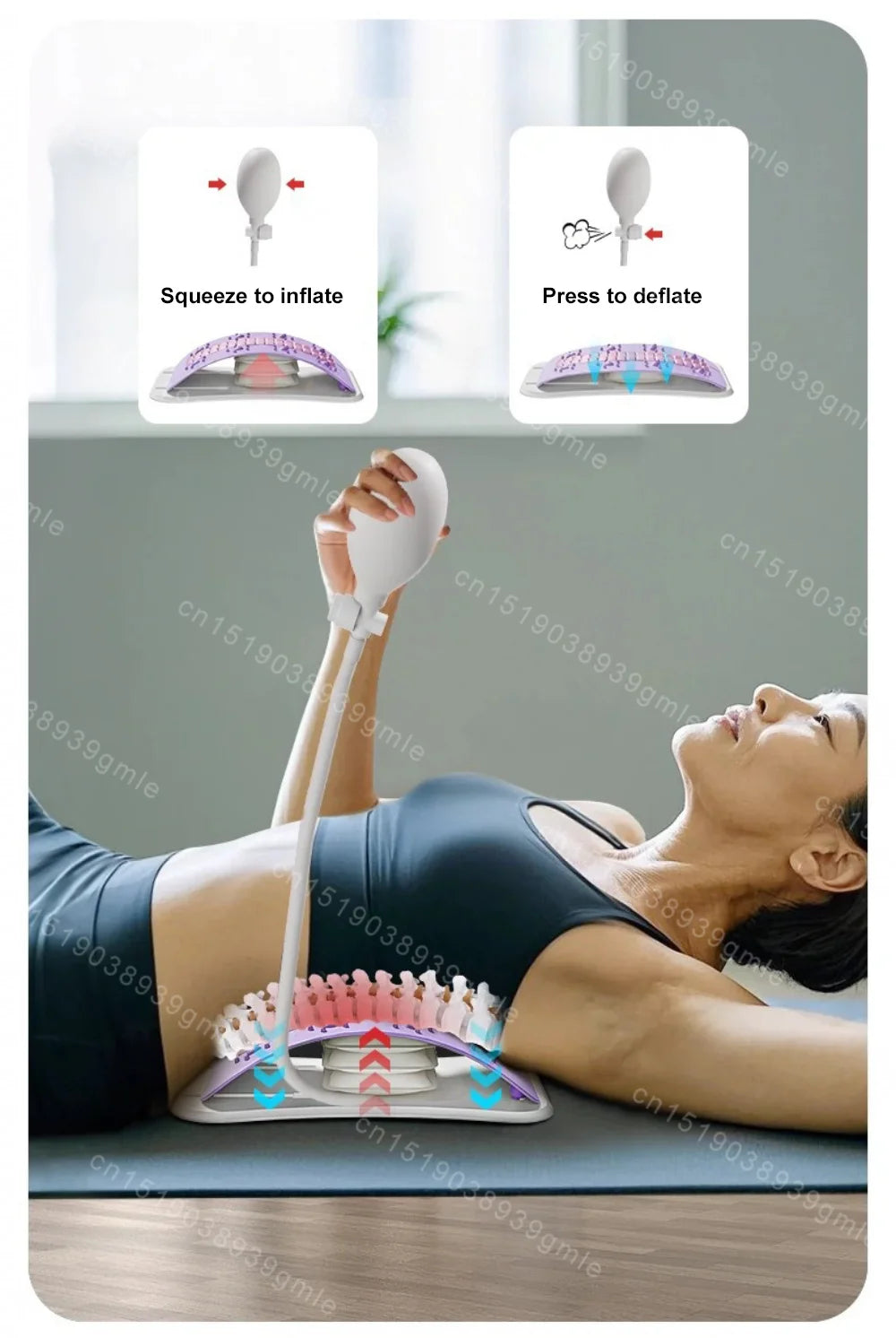 Electric Back Massager with Airbag Support & Heat Therapy Back Massage Instrument Tidesmit