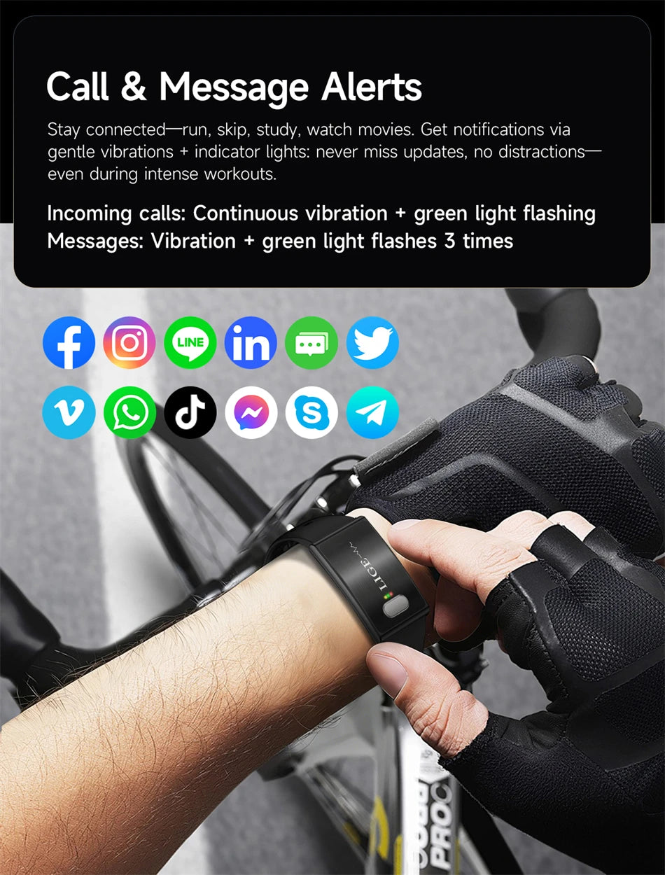 LIGE ECG HRV Health Smart Bracelet Heart Rate Blood Pressure Monitoring Body Fat BMI Body Temperature Fitness Tracker Smartwatch