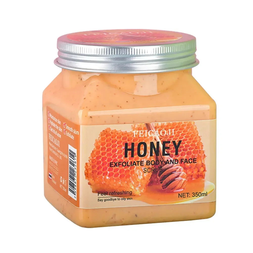 Exfoliating Body Scrub 350ml | Deep Cleansing Hydrating Gel by Tidesmit Scrubs Treatments Honey Tidesmit