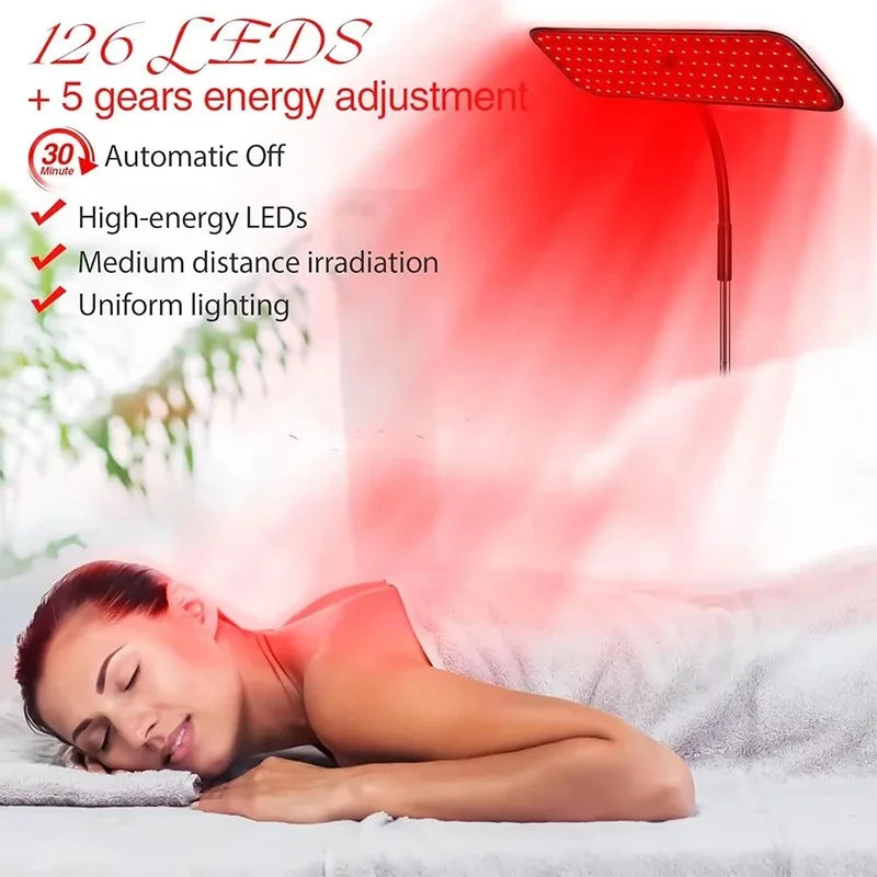 660nm &850nm Infrared Light Device 25W LED Red Light Therapy Lamp with Stand Facial Skin Care for Relief Muscle Joint Pain